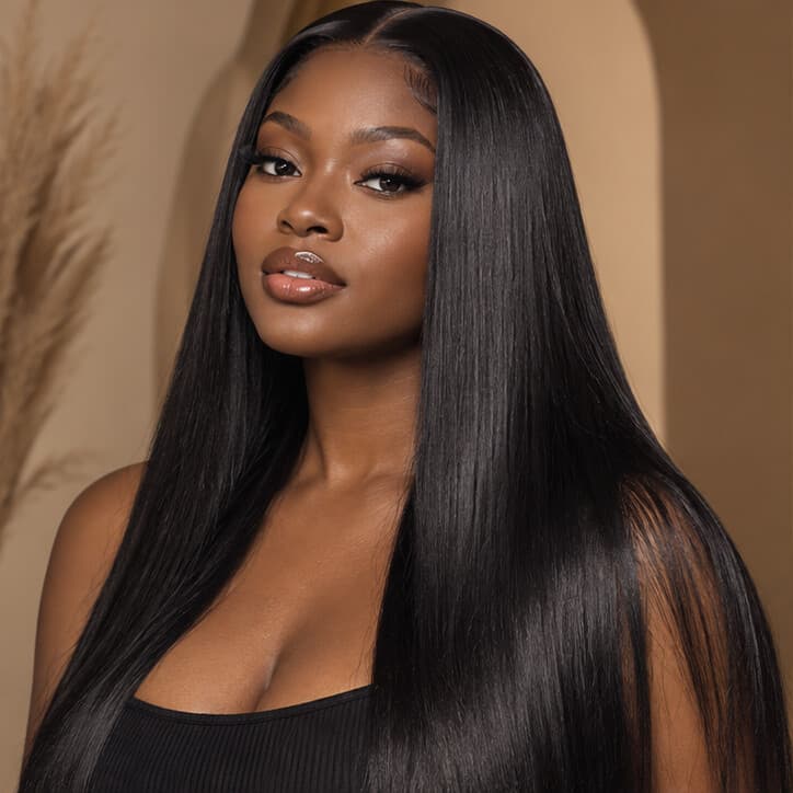 Silky straight wig